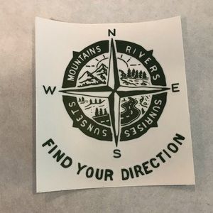 Find Your Direction 5x4.5 Car Vinyl Sticker Decal